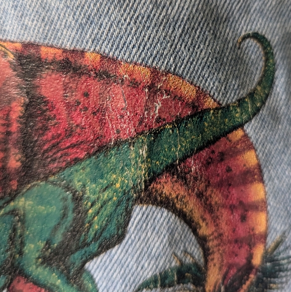 VINTAGE NORTHERN GETAWAY DENIM JACKET DINOSAURS S/P - Picture 5 of 6